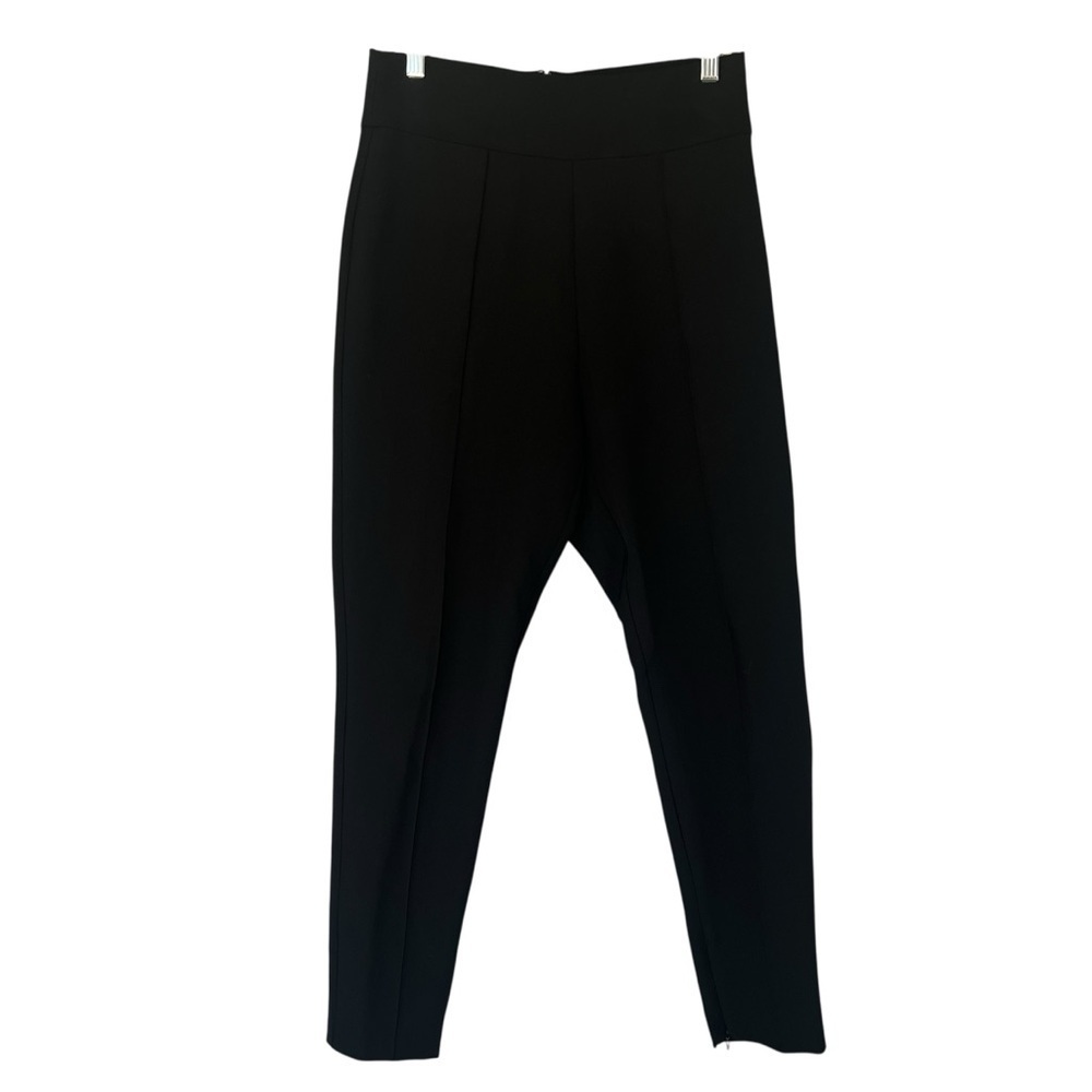 ATM Anthony Thomas Melillo Slim Ponte Dress Pants Black Zip Ankle Size 10